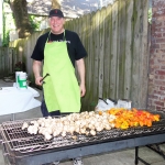 man cooking vegatables