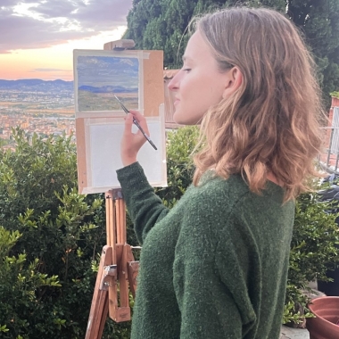 picture of woman painting